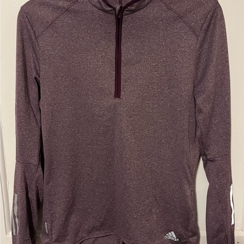 Adidas Purple Quarter-Zip Pullover Women’s Size Small